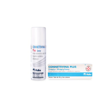 Крем та спрей Connettivina від шкірних пошкоджень