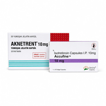 Терапия акне и прыщей Isotretinoin Акнетрент 10 мг Аккуфайн 10 мг