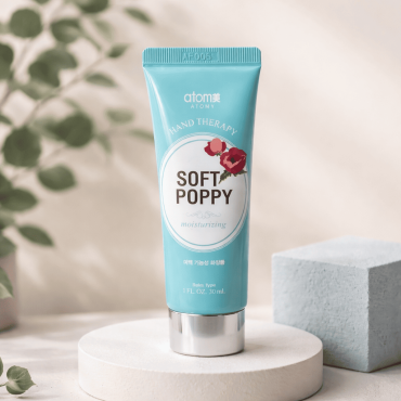 Atomy Hand Therapy Soft Poppy – увлажняющий крем для рук с ароматом мака, 30 мл
