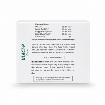 ULACT-P Alister крем с мочевиной 10%, молочной кислотой 10%, пропиленгликолем и жидким парафином для сухой и огрубевшей кожи, 50 г
