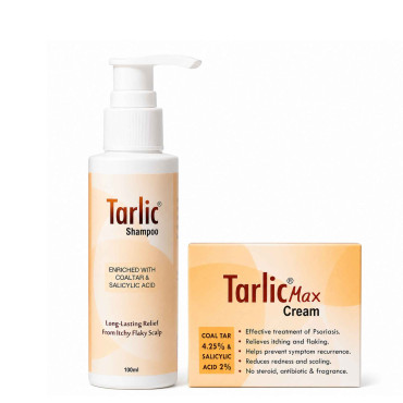 Комплекс Tarlic Shampoo + Tarlic Max Cream – уход при шелушении кожи головы и локальных участков