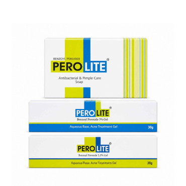 Комплекс Perolite Soap + Perolite 5% Gel + Perolite 2.5% Gel — очищення та BPO-догляд