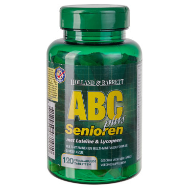 Мультівітаміни для дорослих 50+ Холланд і Барретт ABC Plus Senior Лютеїн і Лікопін (Holland & Barrett ABC Plus Senior Luteine & Lycopeen), 120 таб